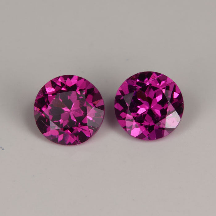 (ON HOLD RR)  Pair of Round Grape Garnets 1.66cts