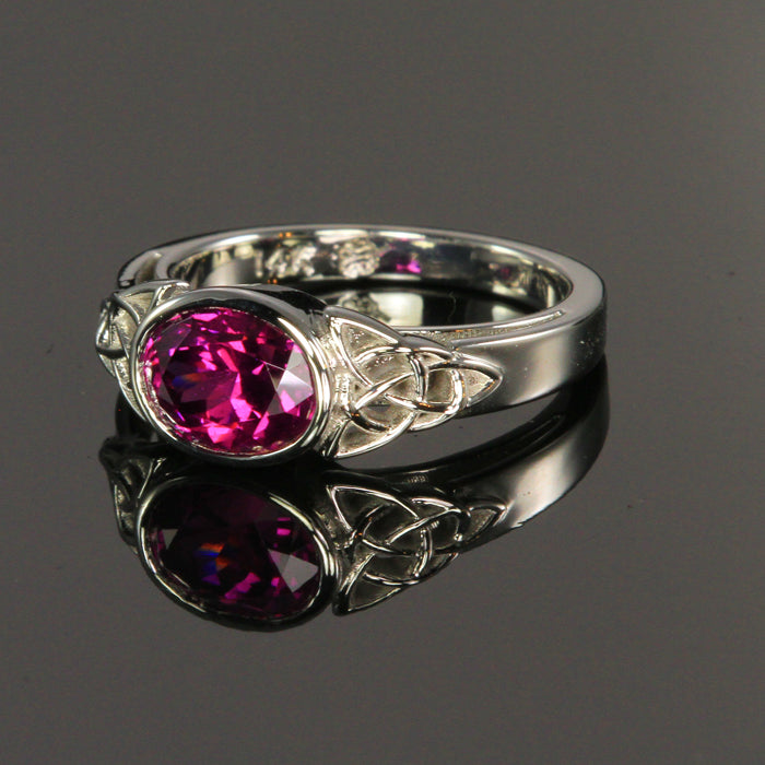 14K White Gold Grape Garnet Ring by Christopher Michael 2.39 Carats