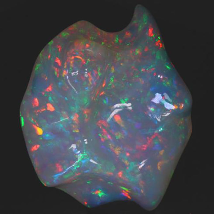 moriarty&#39;s gem art Rainbow Colors Sculptured Welo Opal Gemstone 38.39 Carats