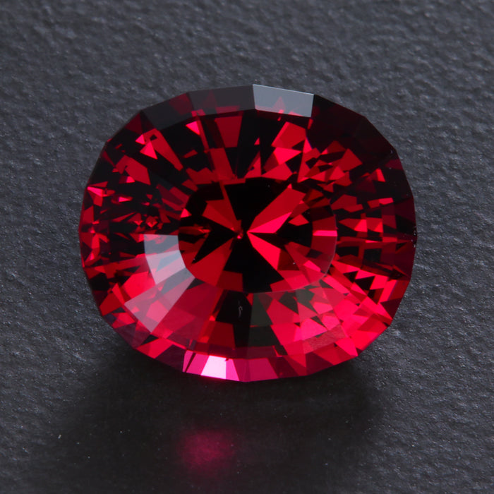 Stepped Oval Rhodolite Garnet Gemstone 7.92 Carats