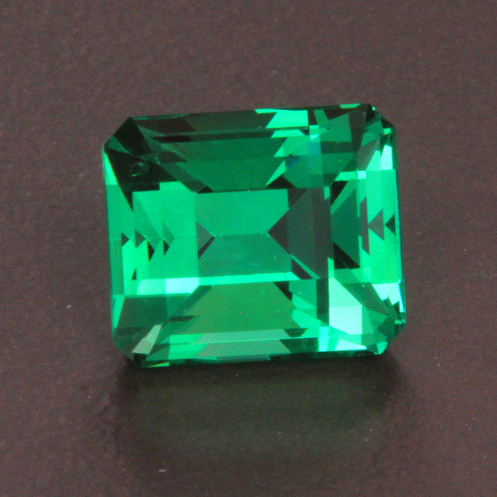 Green Emerald Cut Daylight Fluorescent Flourite Gemstone 5.80 Carats