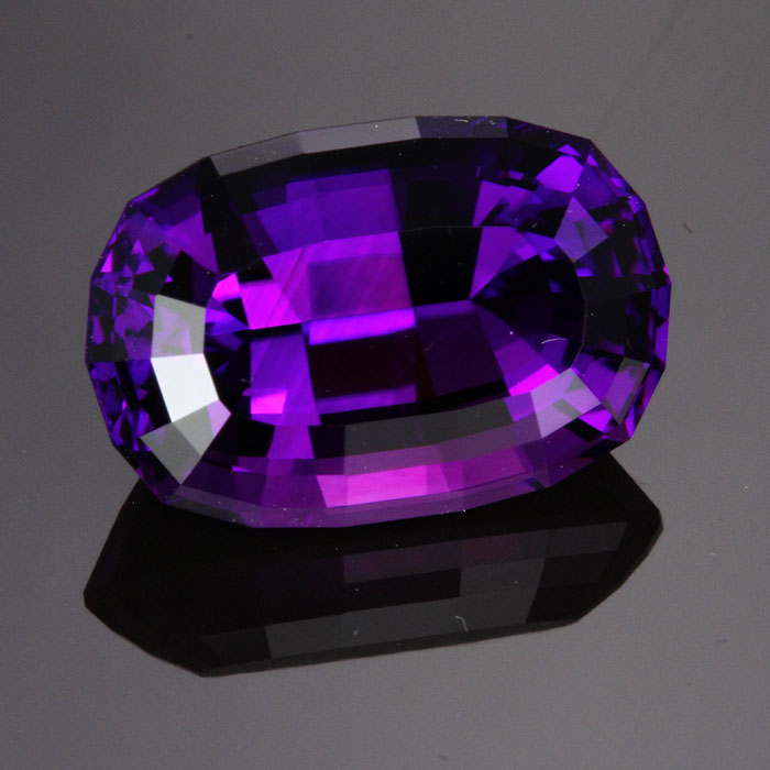 Purple Stepped Oval Rwanda Amethyst Gemstone 16.65 Carats