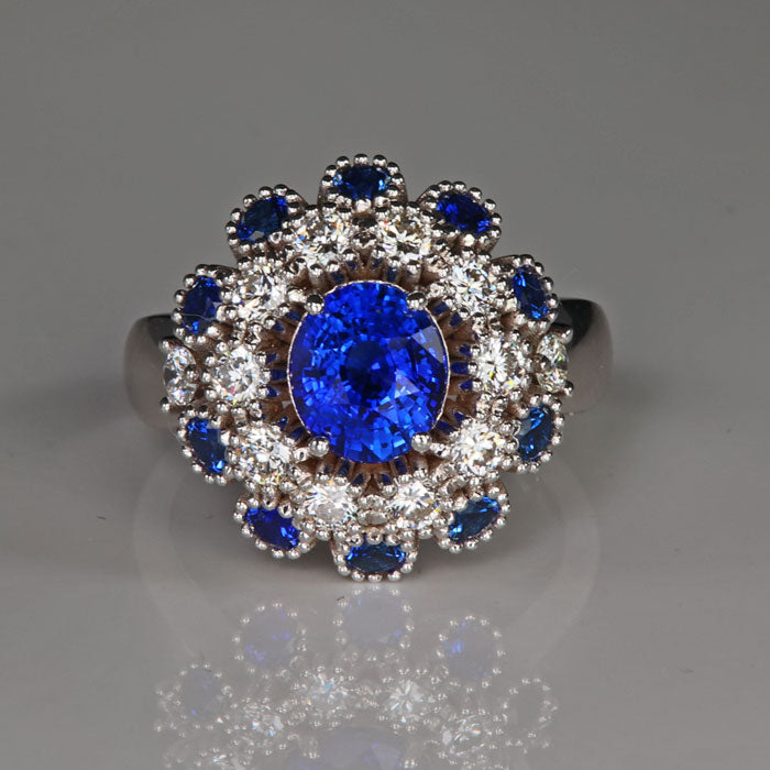  Sapphire and Diamond Ring 