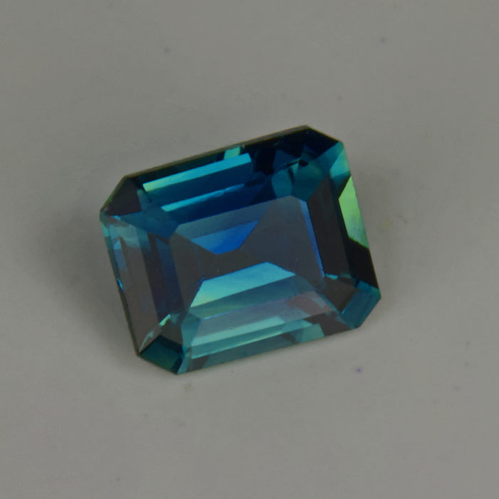 Emerald Cut Green/Blue Sapphire