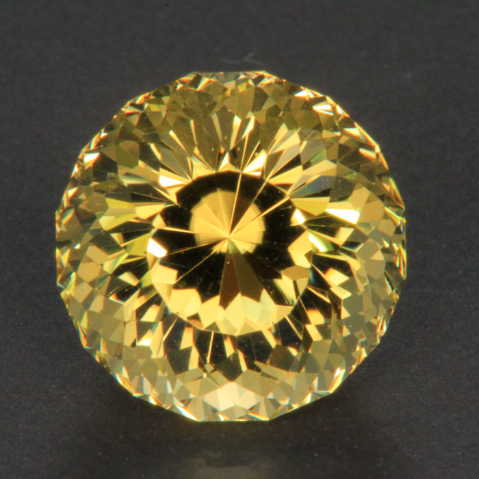 Yellow Round Portuguese Cut Scapolite Gemstone 5.52 Carats