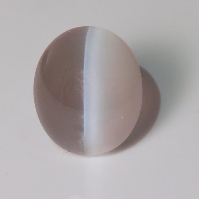 White Catseye Silliminite Oval Cabochon 
