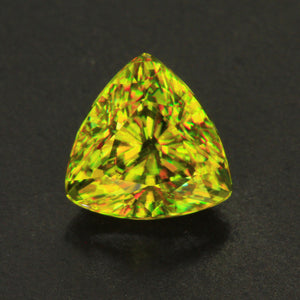 Green Trilliant Cut Sphene Gemstone 3.46 Carats
