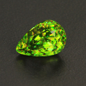 Green Pear Shape Sphene Gemstone 3.09 Carats