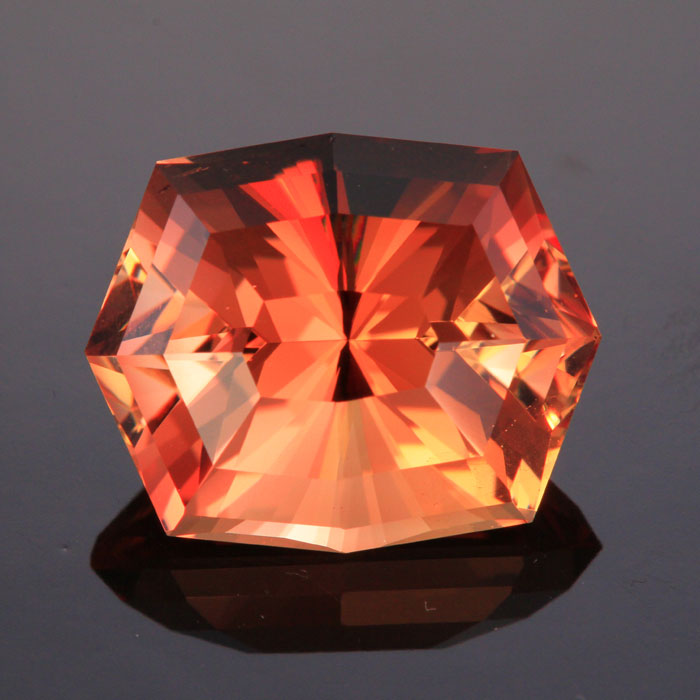 Peach Angular Cushion Sunstone 11.36 Carats