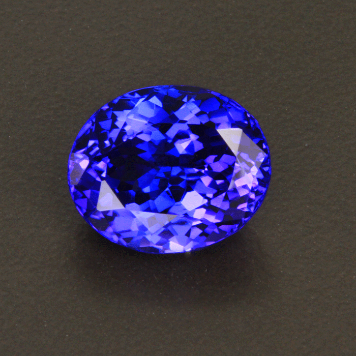Violet Blue Oval Tanzanite Gemstone 8.46 Carats