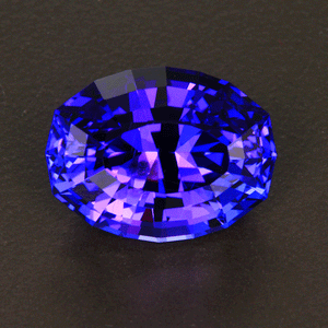 BLue Violet Stepped Oval Tanzanite Gemstone 10.74 Carats