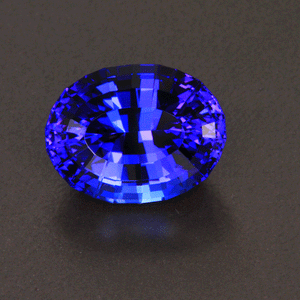Violet Blue Stepped Oval Tanzanite