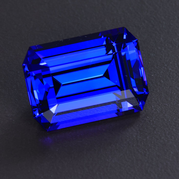 Violet Blue Stepped Emerald Cut Tanzanite Gemstone 20.46 Carats
