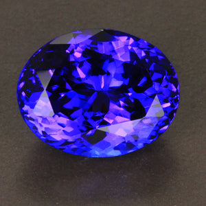 Violet Blue Oval Tanzanite Gemstone 11.06 Carats