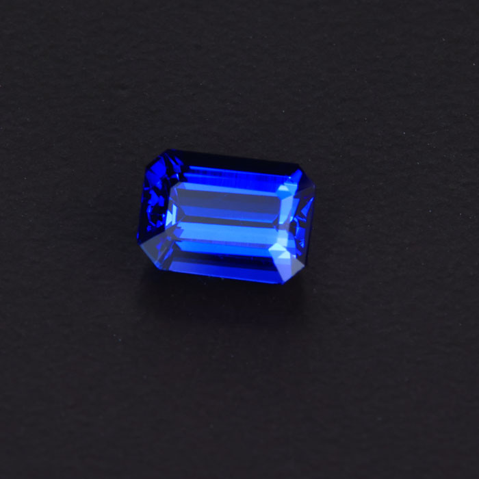 Violet Blue Emerald Cut Tanzanite Gemstone 1.43 Carats