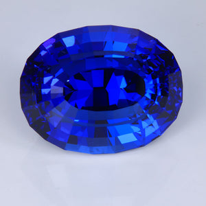 Investment Quality Violet Blue Stepped Oval Tanzanite