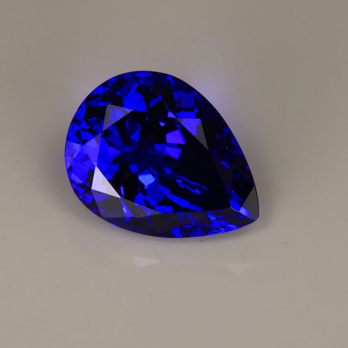 Violet Blue Pear Shape Tanzanite Gemstone 5.20 Carats &lt;B&gt;(HIDDEN GEM)&lt;/B&gt;