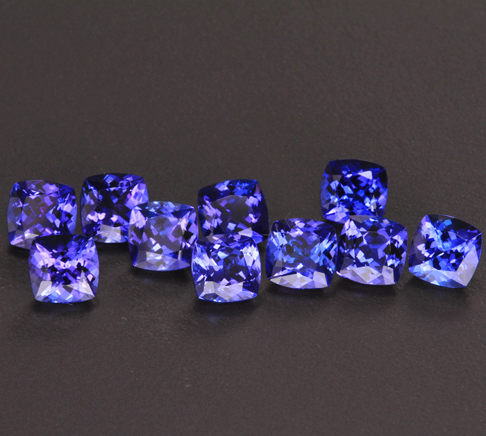 Individual Square Cushion Lot Tanzanite Gemstone 1.64 Carats