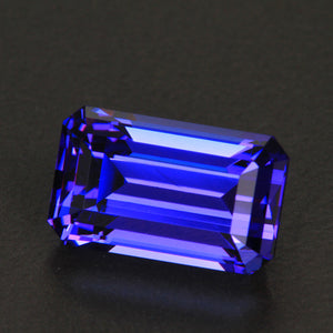 Blue Violet Emerald Cut Tanzanite Gemstone 5.26 Carats