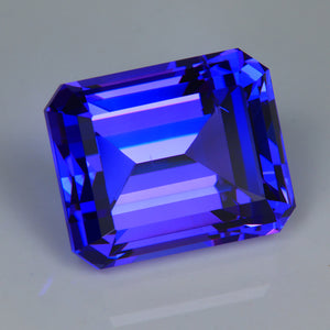 Blue Violet Emerald Cut Tanzanite 