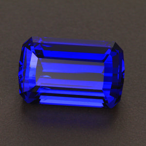 Violet Blue Emerald Cut Tanzanite Gemstone 16.07 Carats