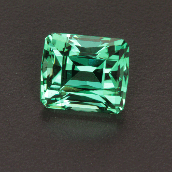Green Emerald Cut Tourmaline Gemstone 9.60 Carats