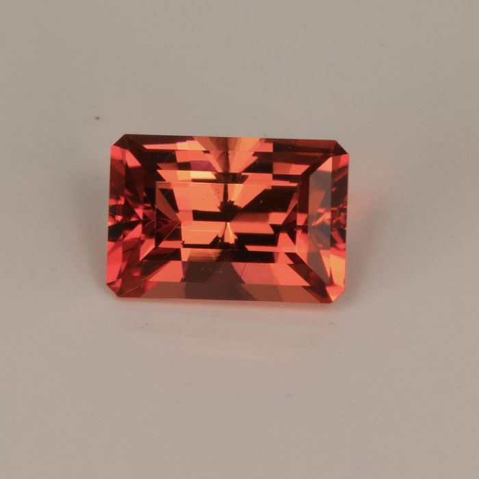 Tourmaline Emerald Cut Peach Color from Madagascar
