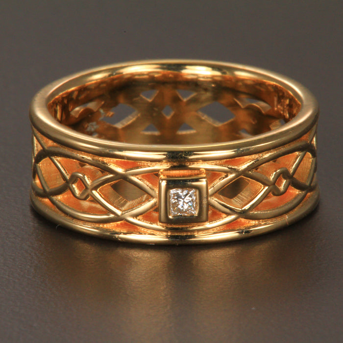 Yellow Gold Diamond Ring Designed By Christopher Michael