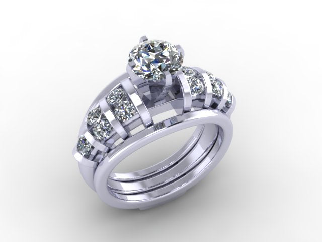 Engagement Ring for Round Brilliant Cut Diamond Designed By Christopher Michael