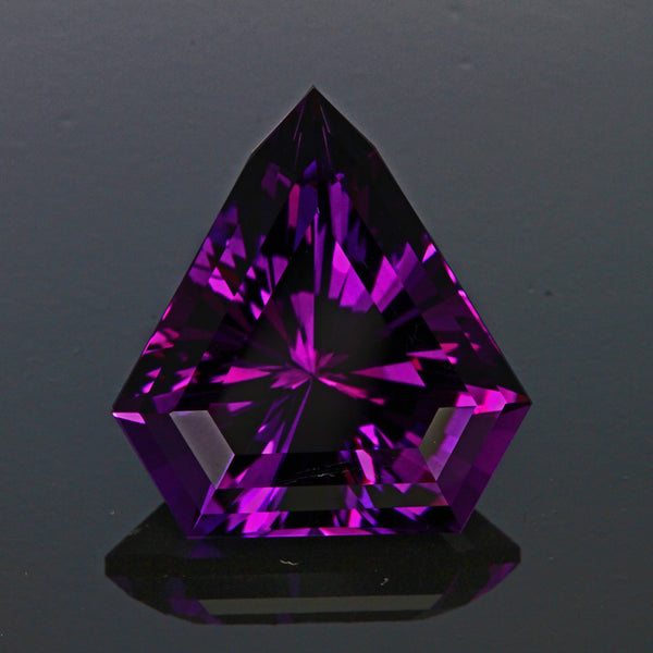 Amethyst Shield Cut Gemstone 27.72 Carats - Moriartys Gem Art