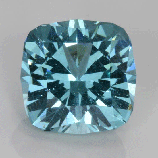 Blue Square Cushion Apatite Gemstone 8.75 Carats
