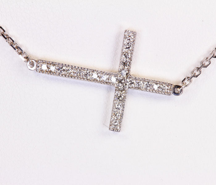 Diamond Cross Necklace .29 Carat