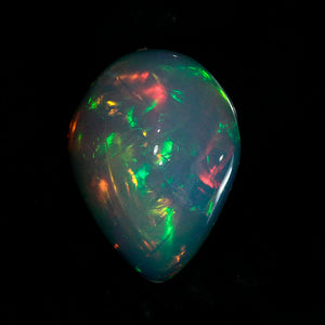 Vivid Colors Pear Shape Cabochon Welo Opal Gemstone 5.34 Carats