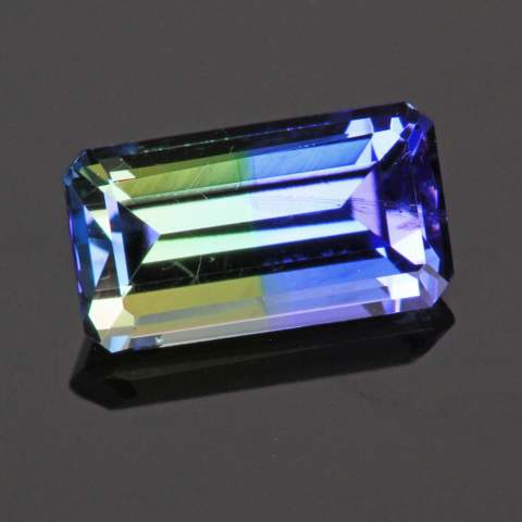 Blue/Yellow Bi Color Emerald  Tanzanite Gemstone 1.61 Carats