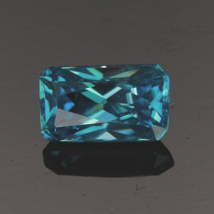 Blue Emerald Cut  Zircon Gemstone 2.70 Carats