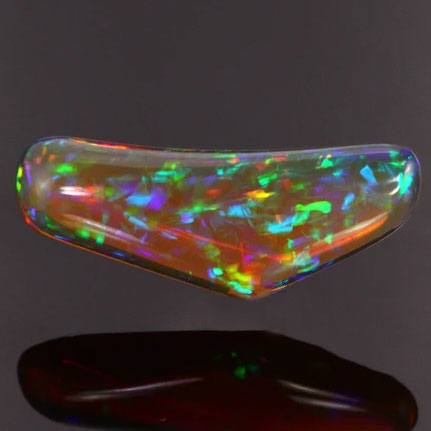 Black Boomerrang Shaped Opal Gemstone 11.30 Carats