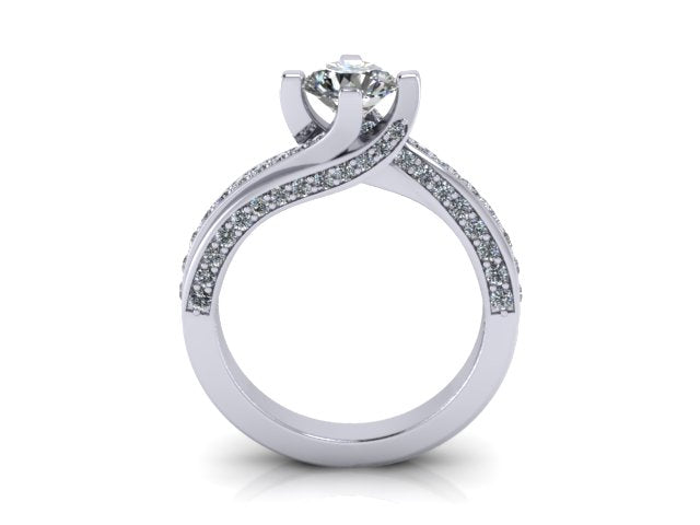 Engagement Ring for Round or Princess Cut by Christopher Michael
