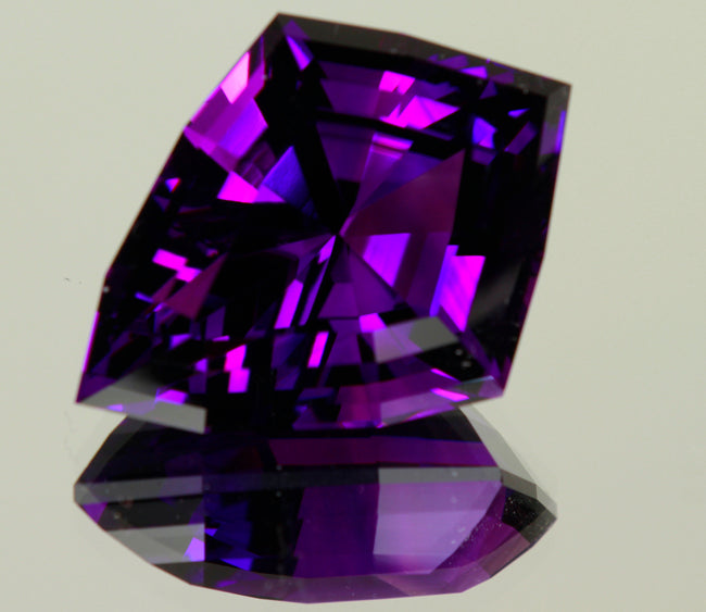 63.42 carat Amethyst kite (after)
