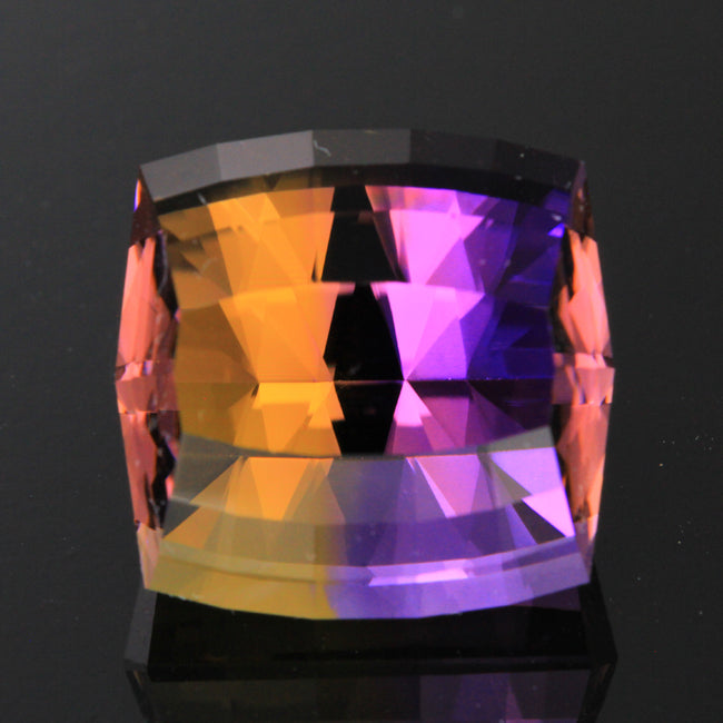 Purple/Yellow Antique Cushion Cut Ametrine Gemstone 27.74 Carats