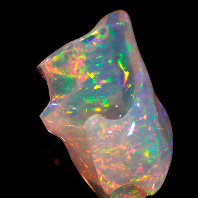 Rainbow Colors Freeform Sculpture Opal Gemstone 32.40 Carats