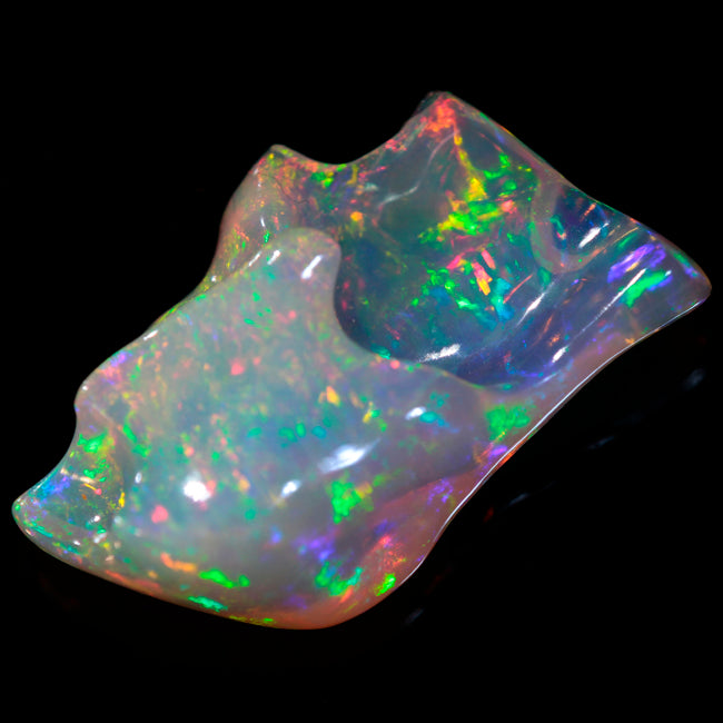 Rainbow Colors Freeform Sculpture Opal Gemstone 32.40 Carats