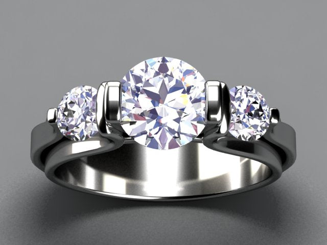 Diamond Three Stone Ring 1.50 Carats