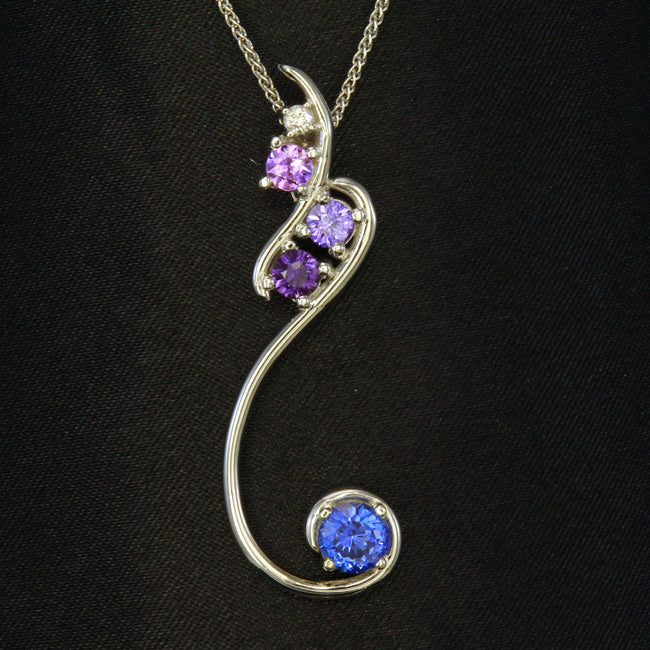 Multi-Color Sapphire Pendant