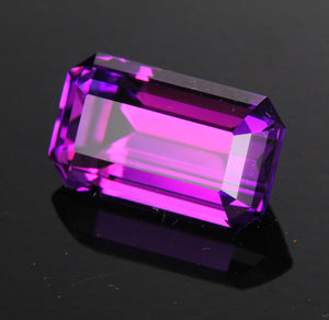 Purple Emerald Cut Rwanda Amethyst Gemstone 7.40 Carats