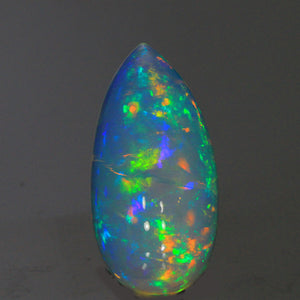 Vivid Colors Pear Shaped Cabochon Ethiopian Opal Gemstone 12.15 Carats