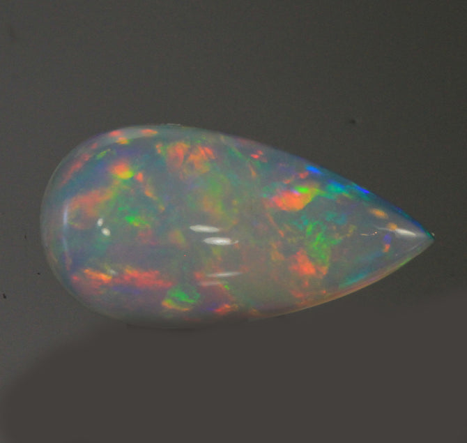 VIvid Colors Pear Shaped Cabochon Welo Opal Gemstone 4.02 Carats