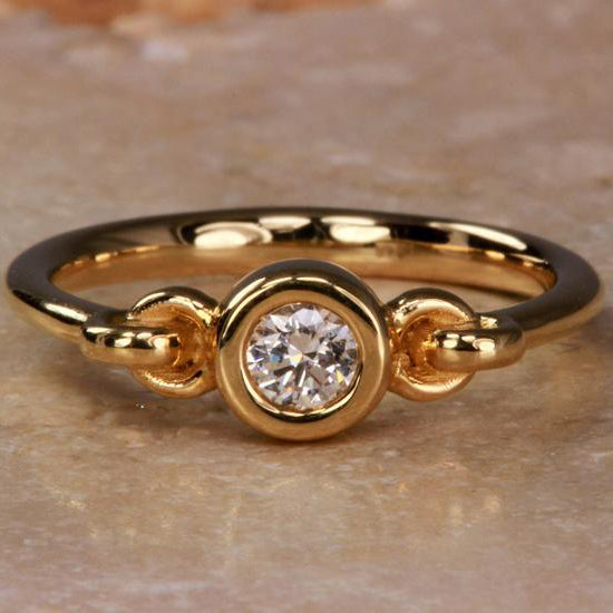 14K Yellow Gold Diamond Ring Designed By Christopher Michael