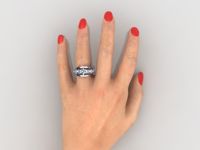 Engagement Ring for Round Brilliant Cut Diamond Designed By Christopher Michael