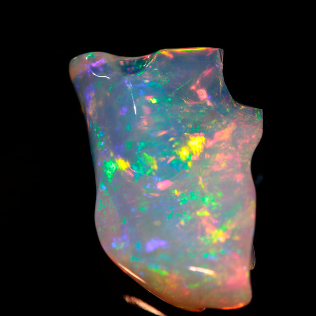 Rainbow Colors Freeform Sculpture Opal Gemstone 32.40 Carats