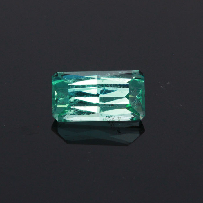 Bluish Green Modified Emerald Cut Emerald Gemstone 2.05 Carats